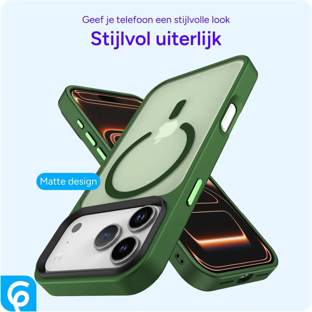 Selected by GSMpunt.nl iPhone 17 Pro Max Hoesje - MagSafe - Donker Groen