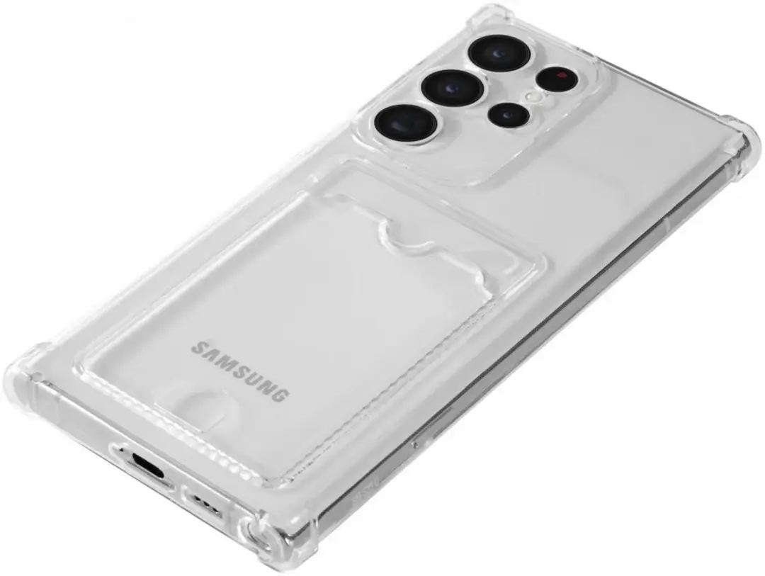 Selected Transparant TPU Hoesje Samsung Galaxy S23 Ultra - Pasjeshouder