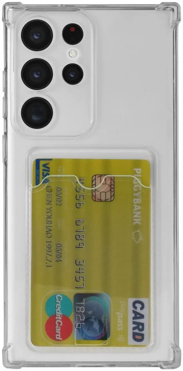 Selected Transparant TPU Hoesje Samsung Galaxy S23 Ultra - Pasjeshouder