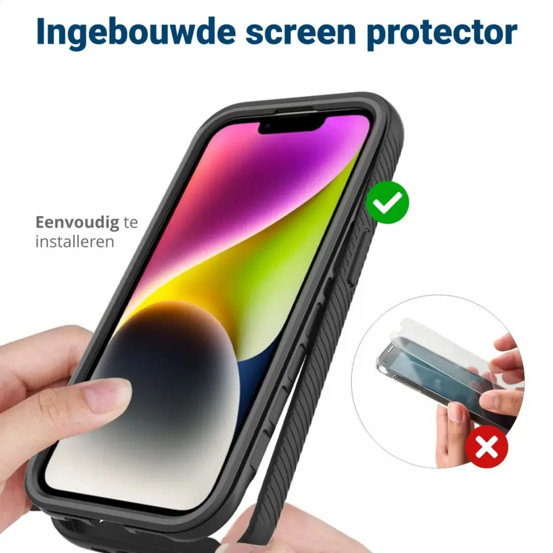 Selected by GSMpunt Hoesje iPhone 14 - Blauw - Full Protect