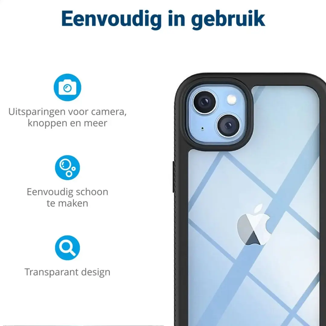 Selected by GSMpunt Hoesje iPhone 14 - Blauw - Full Protect