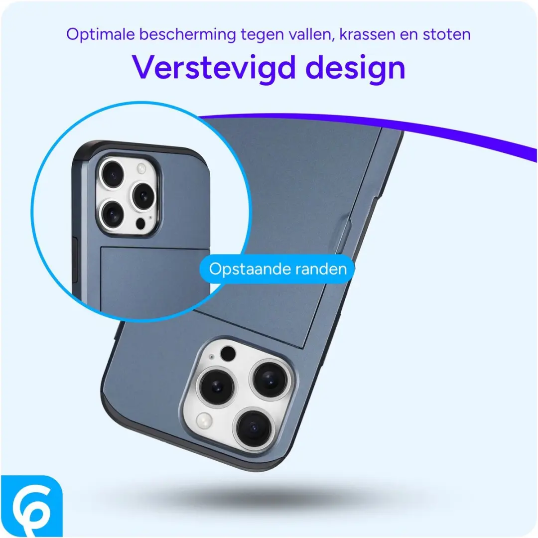 Selected Hoesje iPhone 16 Pro - Kaarthouder Blauw