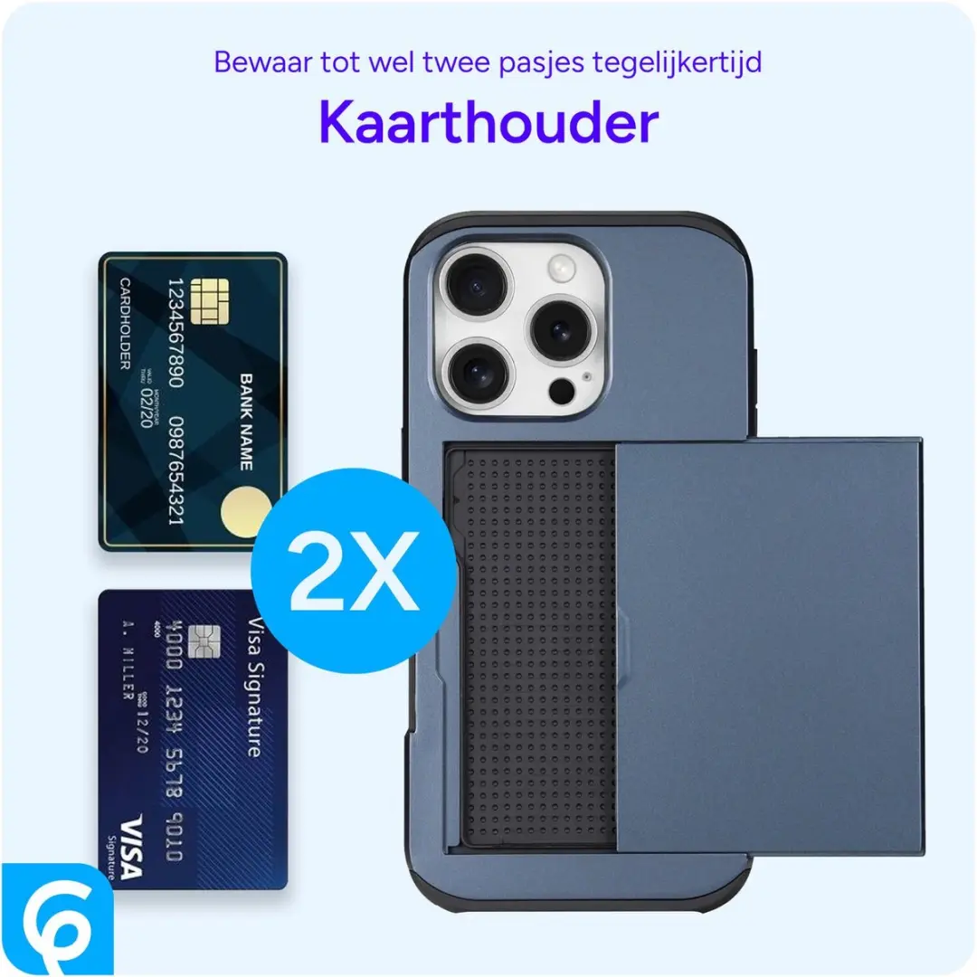Selected Hoesje iPhone 16 Pro - Kaarthouder Blauw - afbeelding 6 van 6