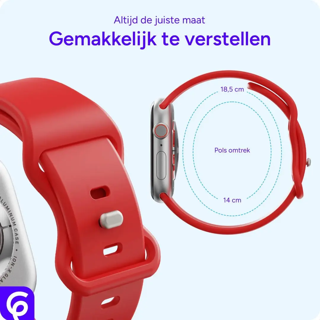 Selected SBG Siliconen Bandje Apple Watch 3 Stuks - 42/44/46/49mm - Rood/Geel/Oranje