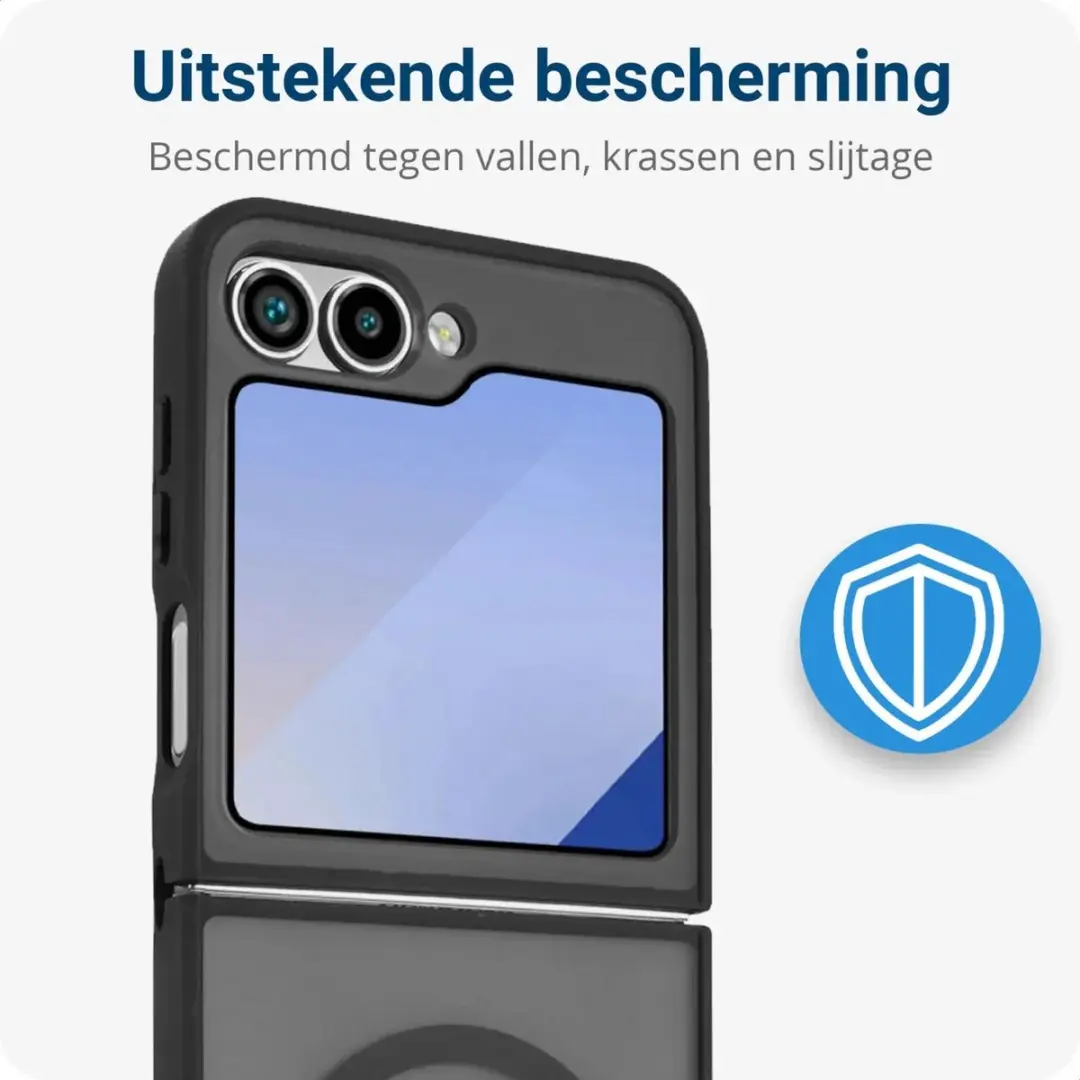 Selected Hoesje Samsung Galaxy Z Flip 6/7 FE - Matte Zwart - MagSafe