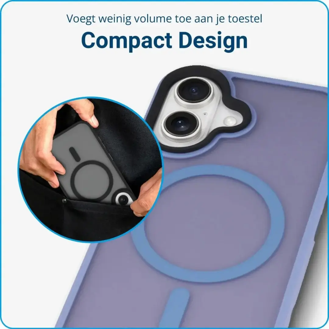 Selected Hoesje iPhone 16 Matte MagSafe - Lichtblauw