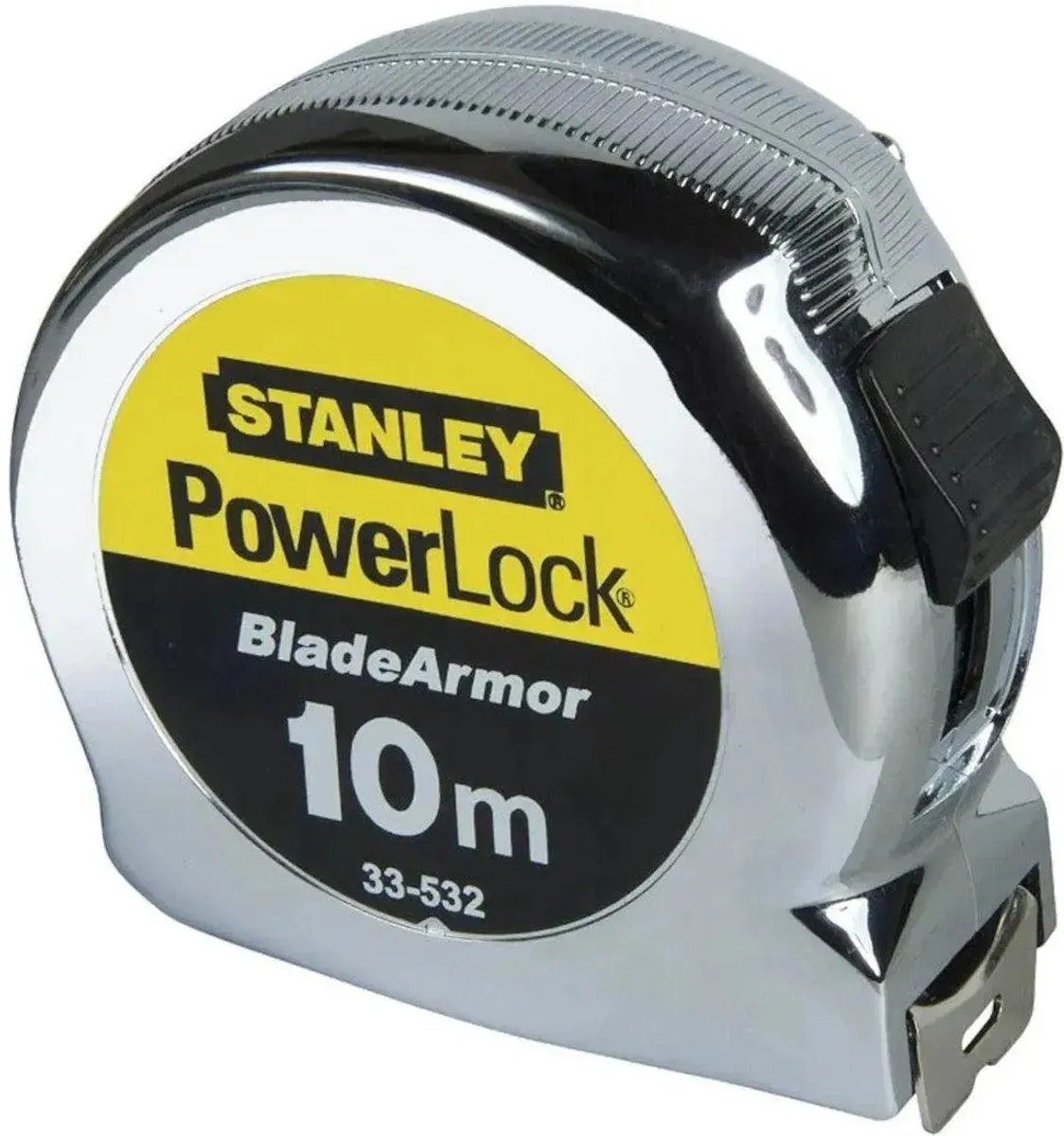 Stanley Rolbandmaat Powerlock Blade Armor 10m - Geel