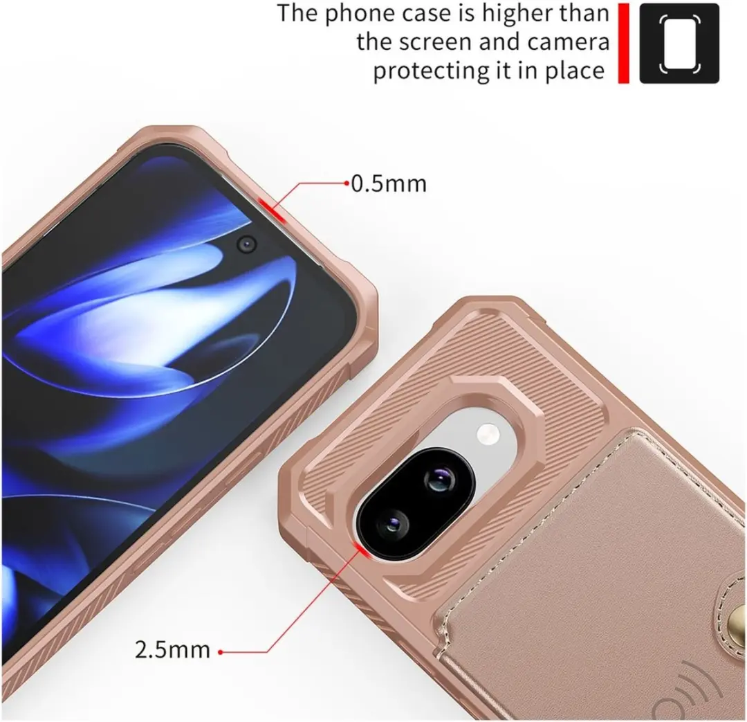 Selected Portemonnee Hoesje Google Pixel 9a - Roze - 4 Pasjes