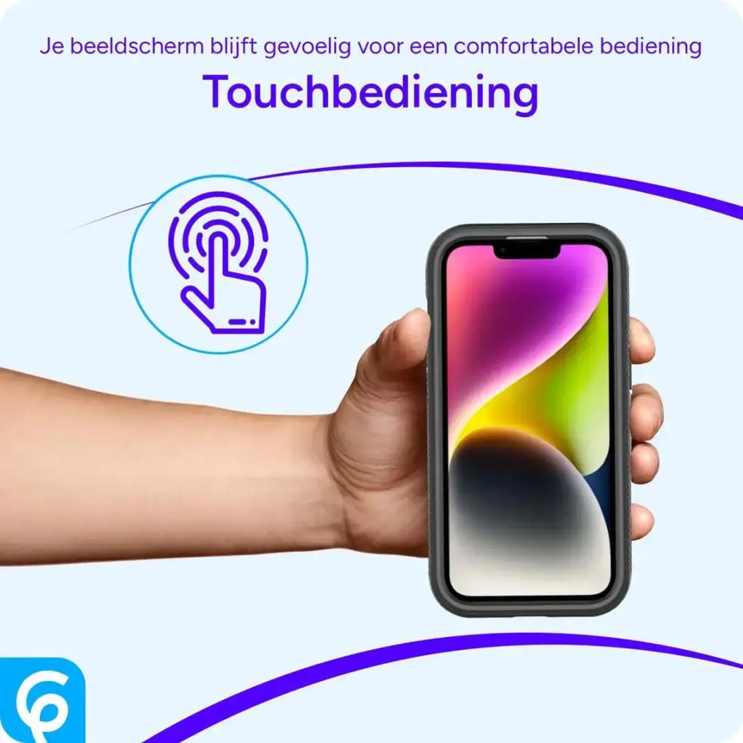 Selected by GSMpunt.nl iPhone 15 Hoesje met Ingebouwde Screenprotector - Zwart