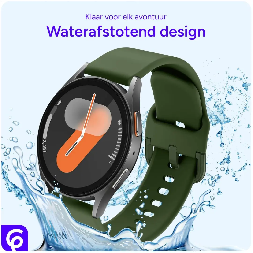 Selected SBG Universeel 20mm Horlogeband Siliconen - Groen - afbeelding 6 van 6