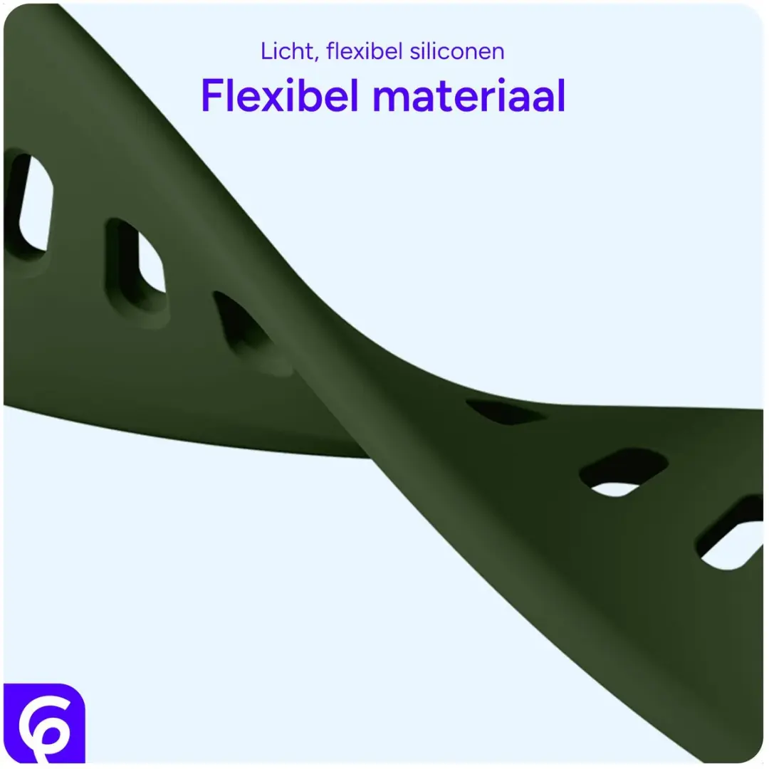 Selected SBG Universeel 20mm Horlogeband Siliconen - Groen
