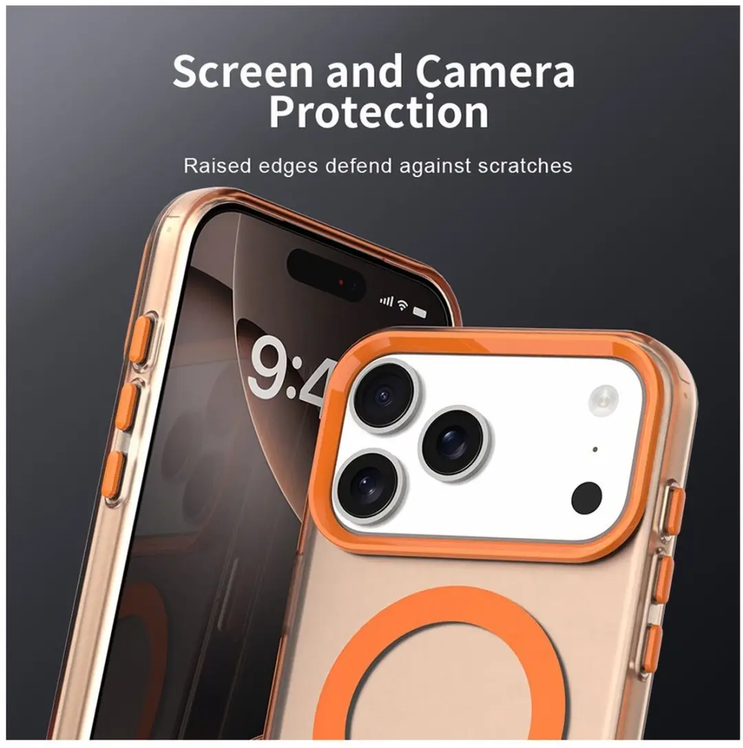 Selected MagSafe Backcover iPhone 17 Pro Max - Oranje & Transparant