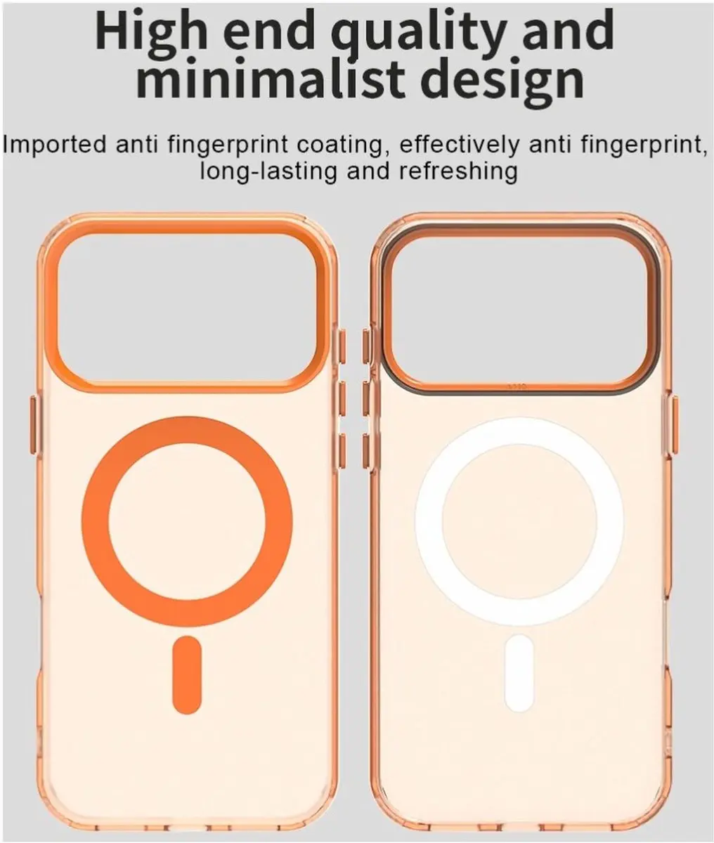 Selected MagSafe Backcover iPhone 17 Pro Max - Oranje & Transparant