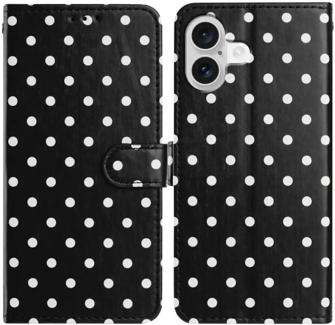 Selected iPhone 17 Polka Dot Wallet Book Hoesje