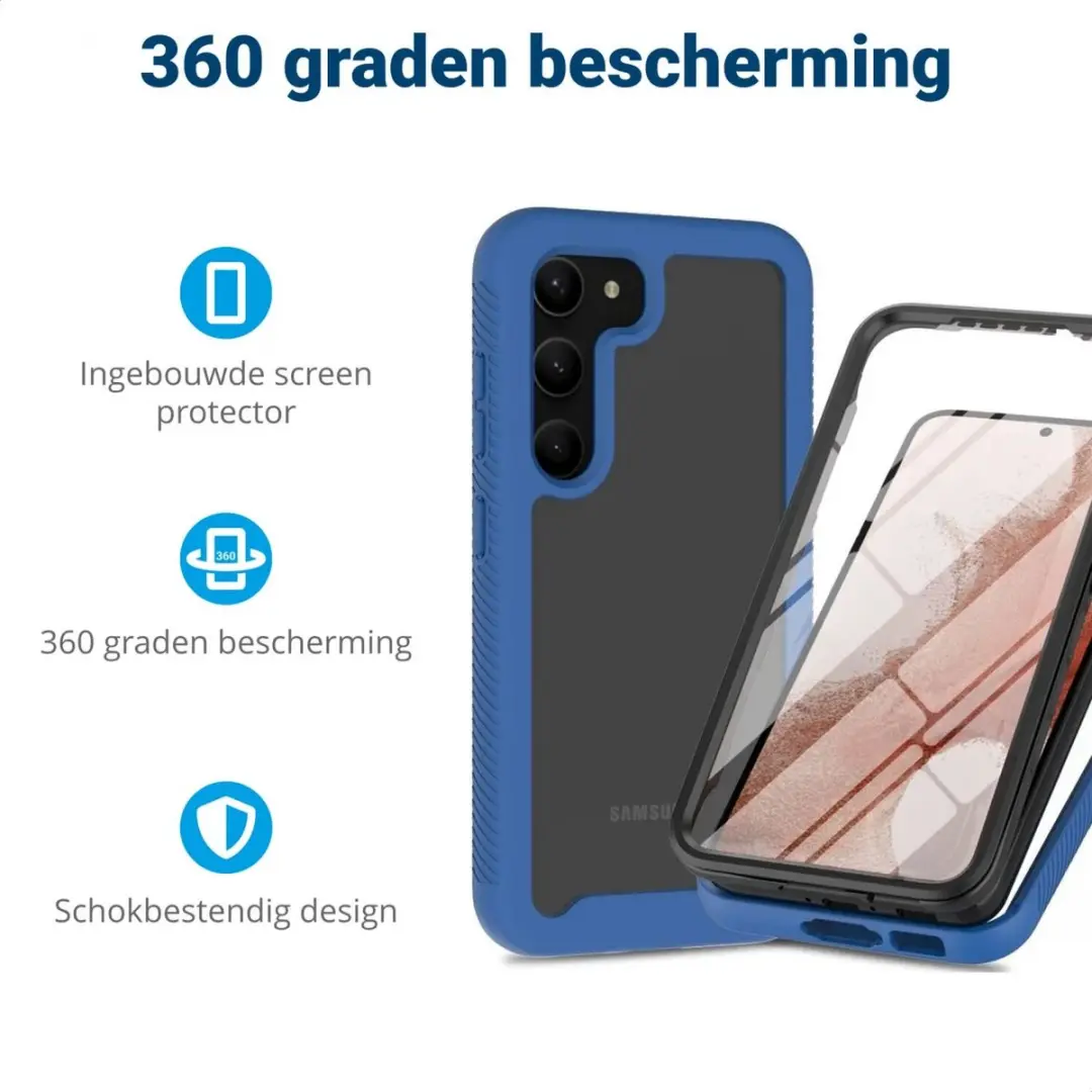 Selected Hoesje Samsung Galaxy S23 - Blauw - Full Protect