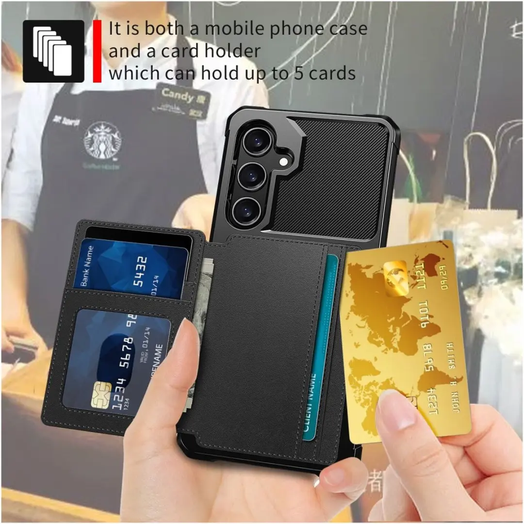 Selected Portemonnee Hoesje Samsung Galaxy A26 - 4 Pasjes - Zwart