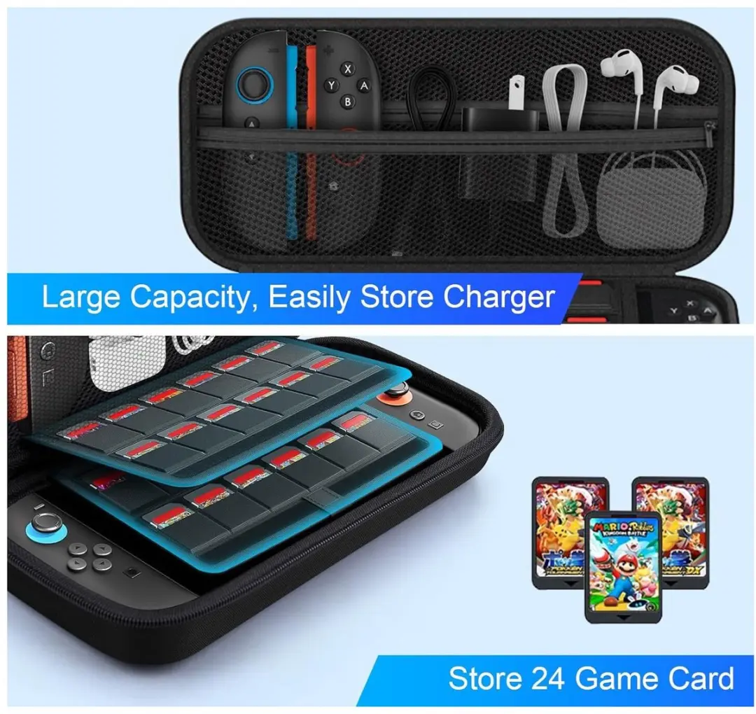 Selected by GSMpunt Nintendo Switch 2 Hoesje - 24 Gamecards - Zwart - afbeelding 6 van 6