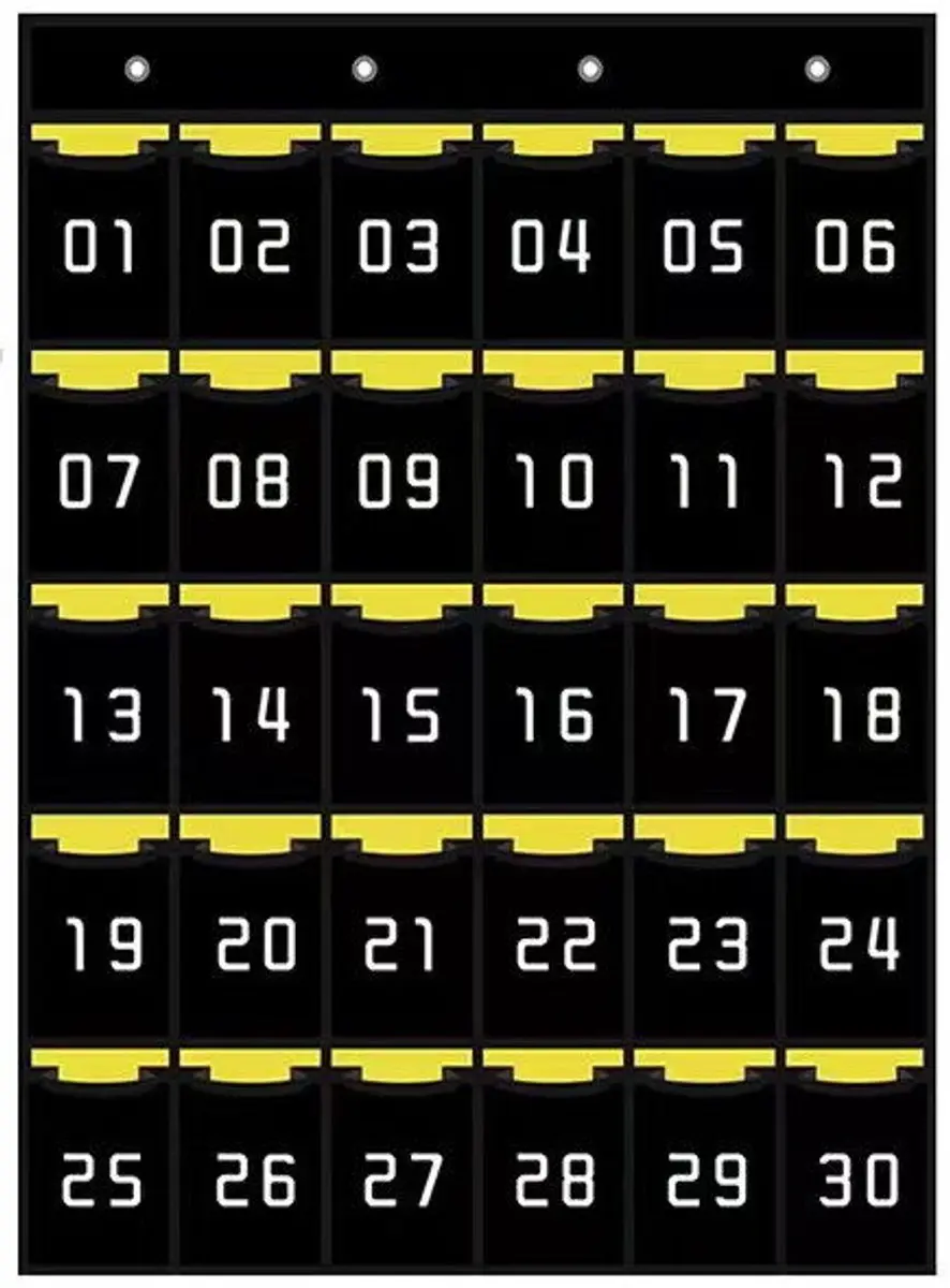 Selected Universele Telefoontas met Cijfers - 30 Vakken - Zwart