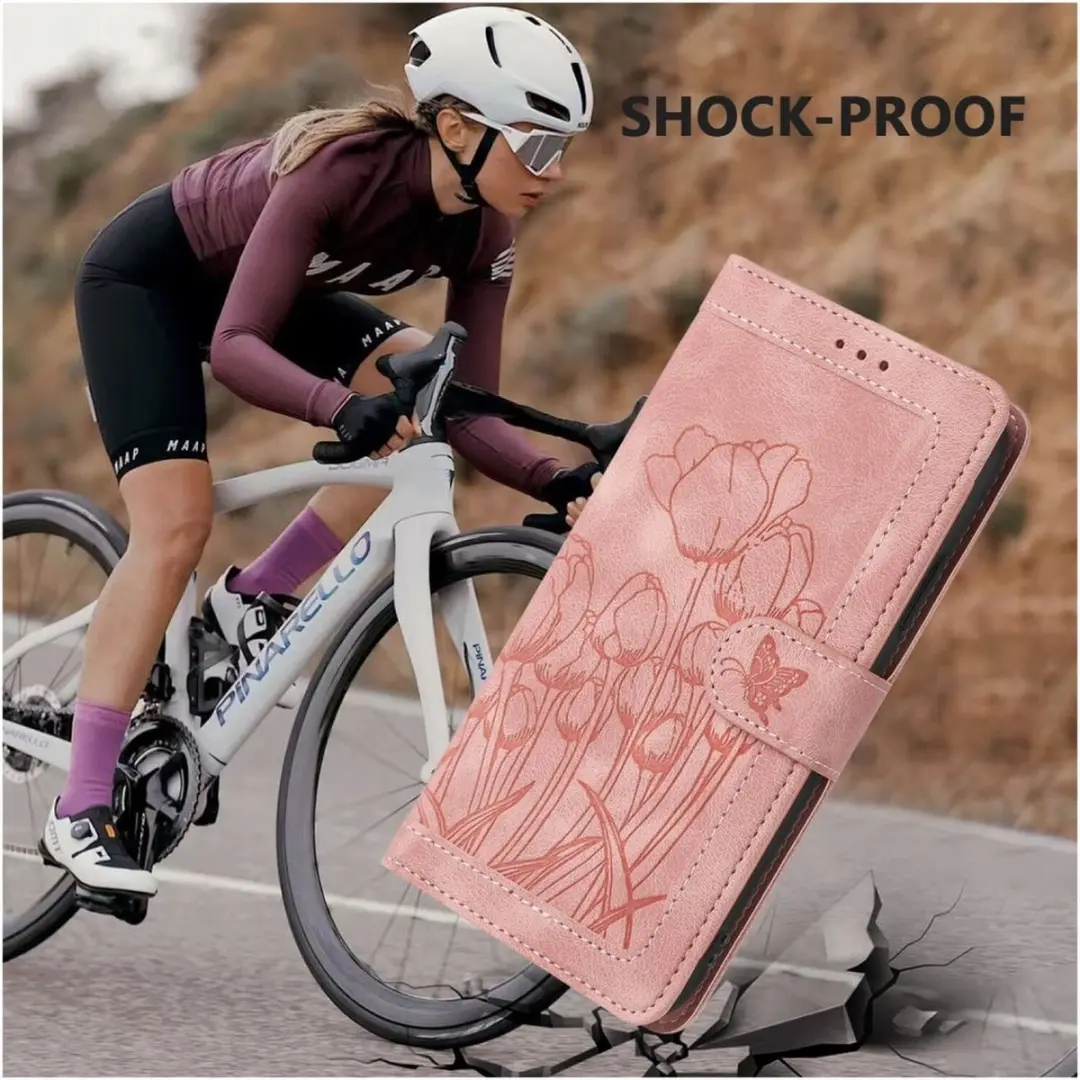 Selected Hoesje Samsung Galaxy A26 Tulpen Book Case - Roze