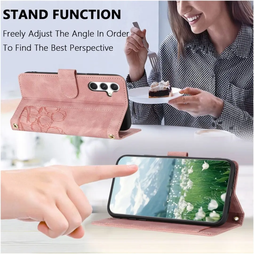 Selected Hoesje Samsung Galaxy A26 Tulpen Book Case - Roze