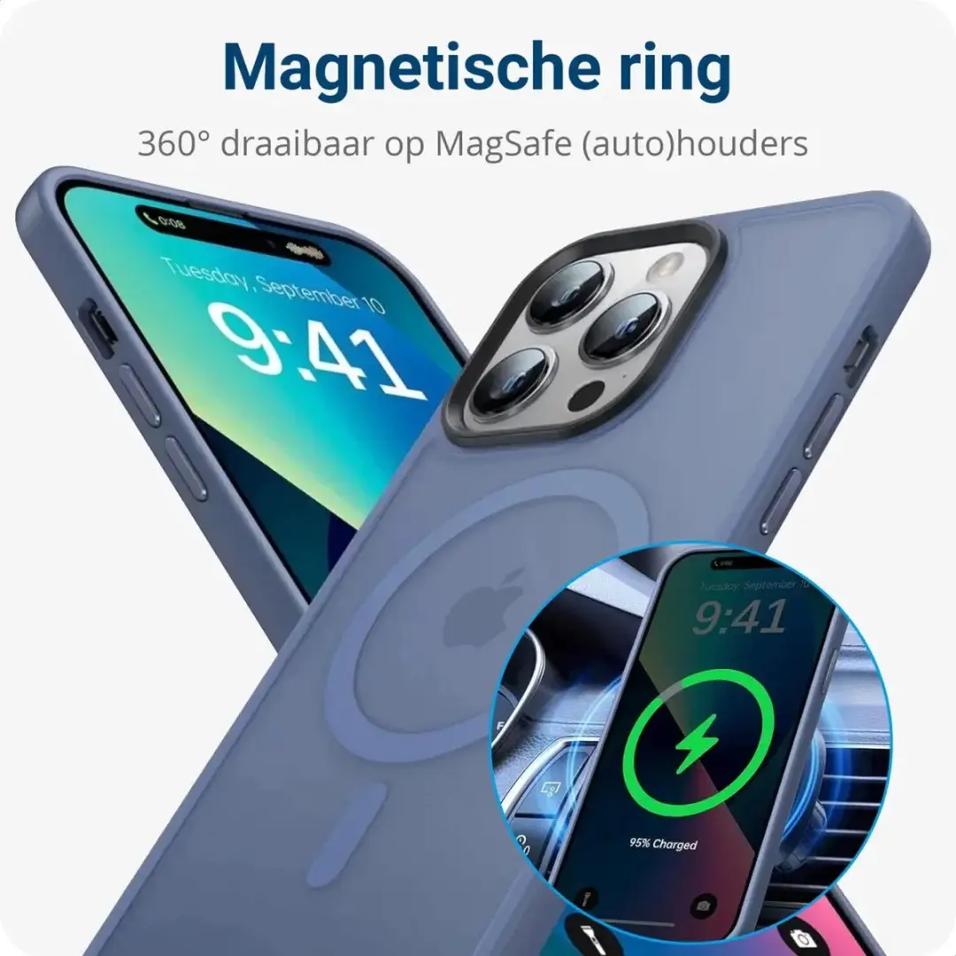 Selected Hoesje iPhone 14 Pro Max MagSafe - Blauw