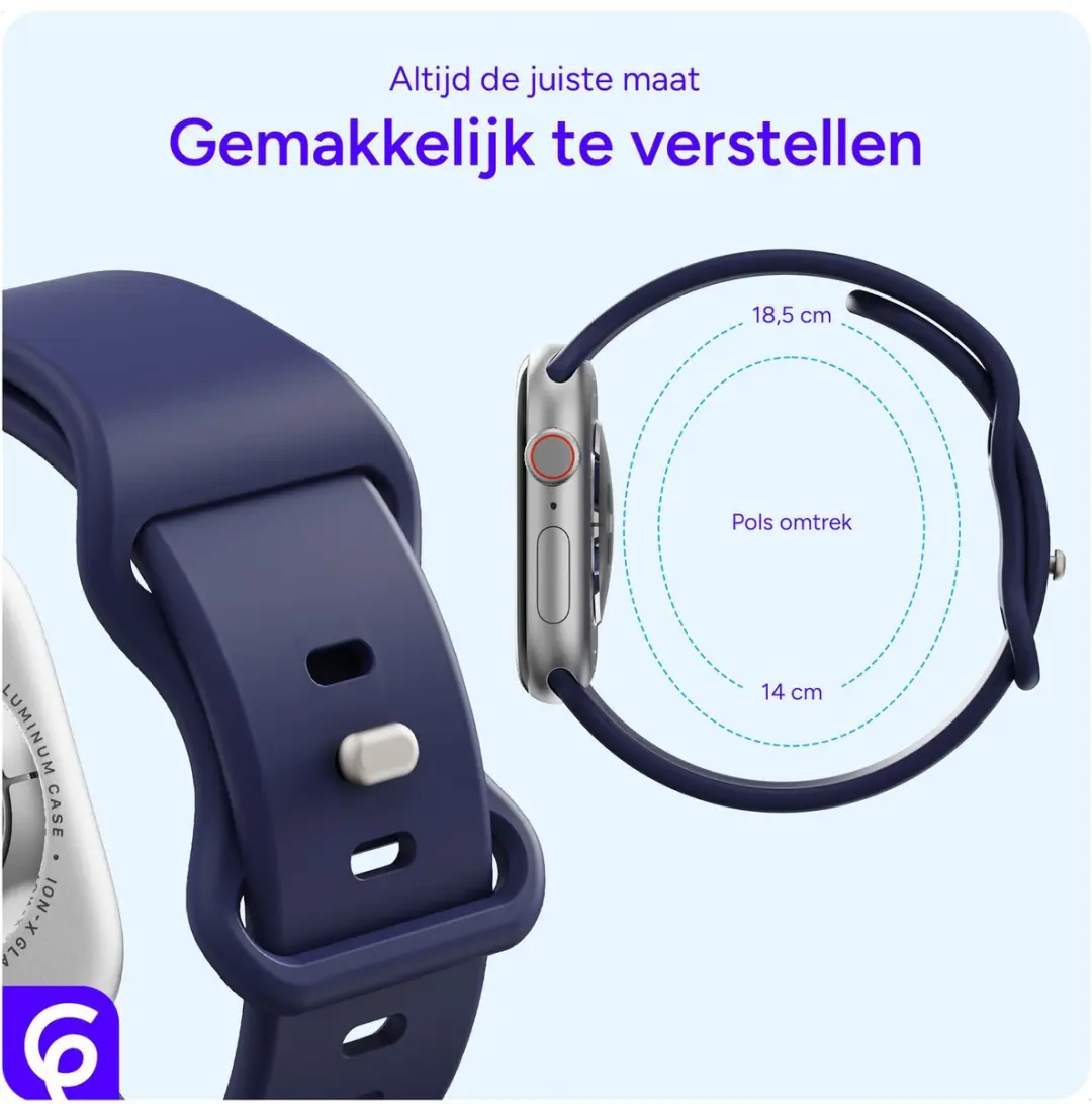 Selected SBG Siliconen Horlogeband Apple Watch 40mm - Midnight Blue