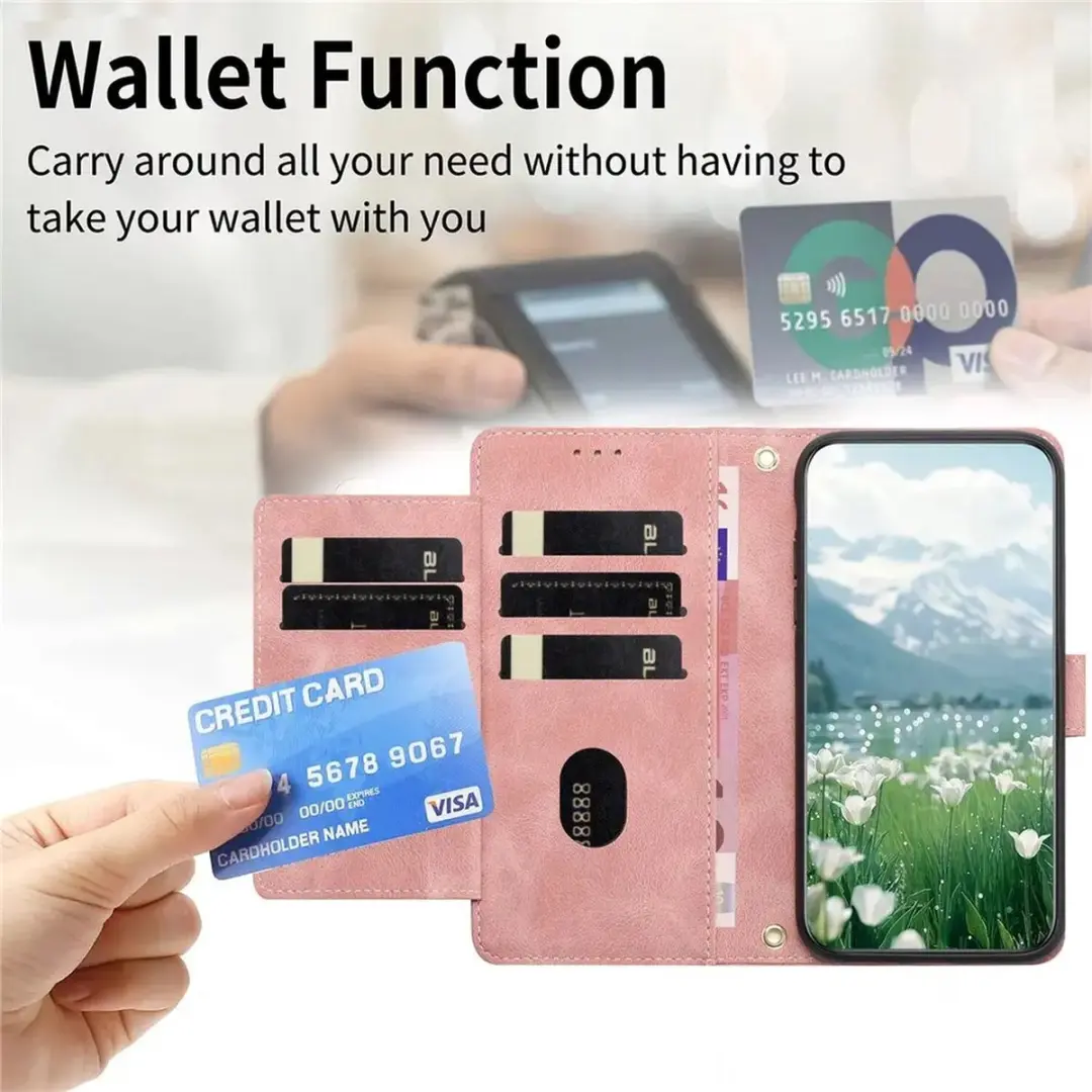 Selected Hoesje Samsung Galaxy A57 Portemonnee Tulpen Book Case Roze