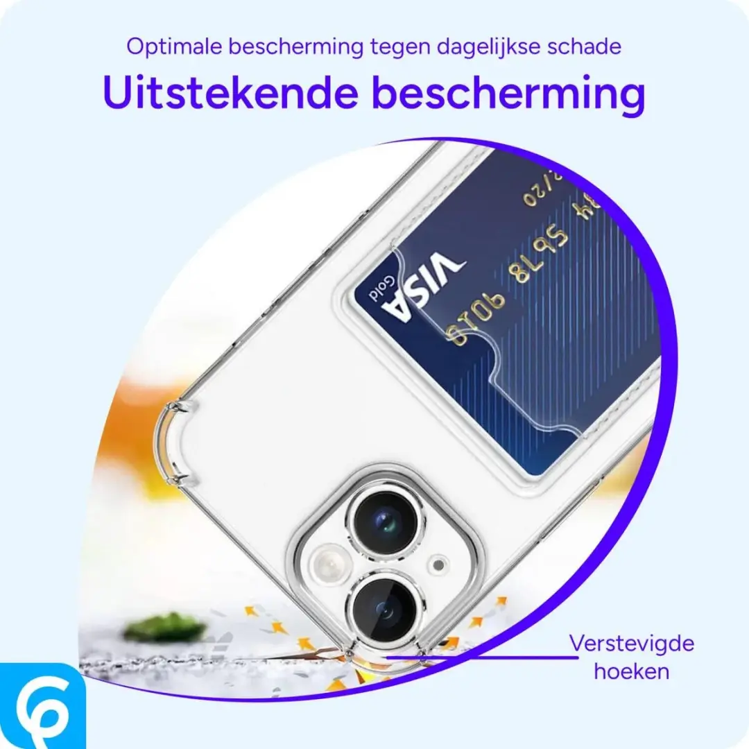 Selected by GSMpunt Transparant TPU Hoesje iPhone 14 - 1 Pasjeshouder