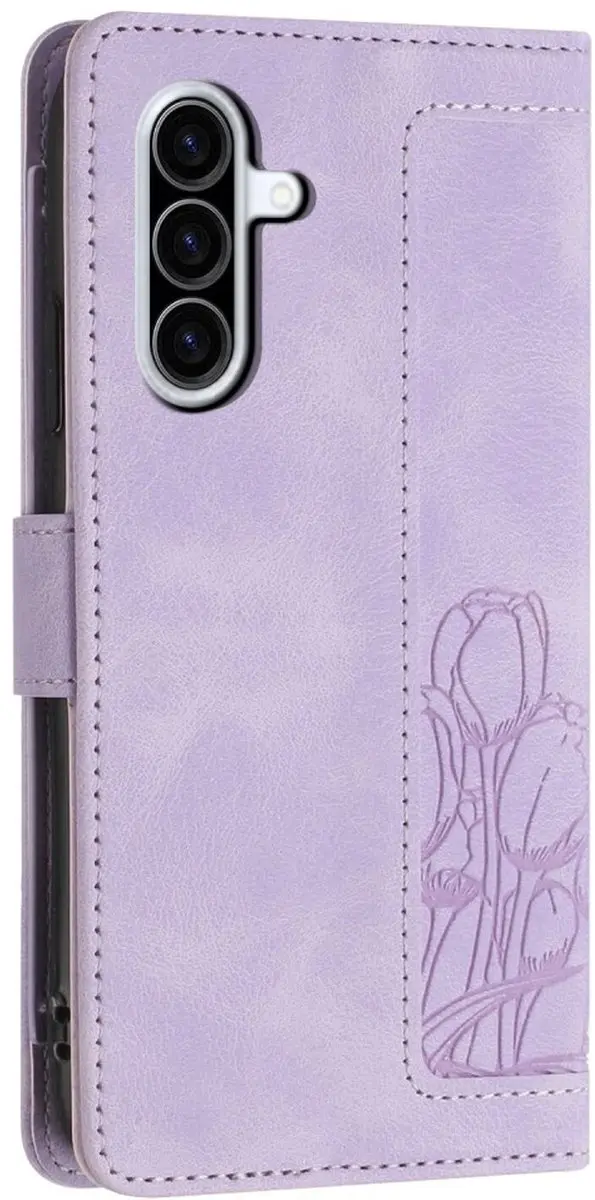 Selected Hoesje Samsung Galaxy A36 Tulpen Book Case - Paars
