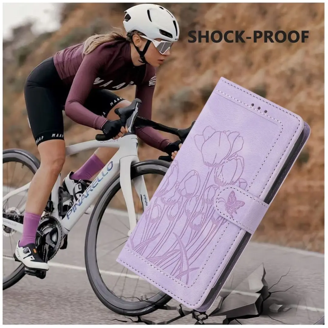 Selected Hoesje Samsung Galaxy A36 Tulpen Book Case - Paars - afbeelding 6 van 6