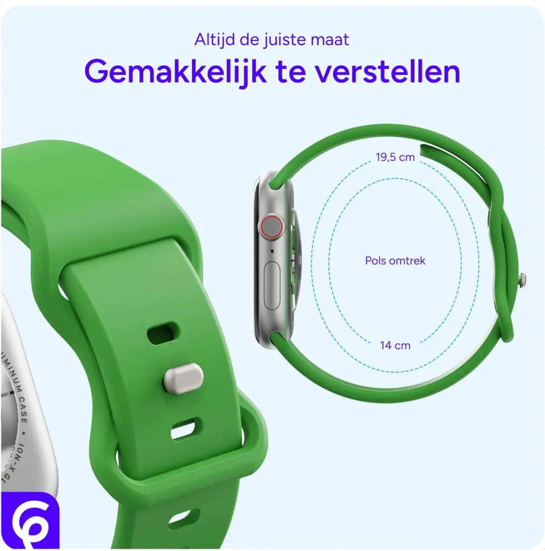 Selected SBG Siliconen Bandje Apple Watch Ultra 49mm - Lichtgroen