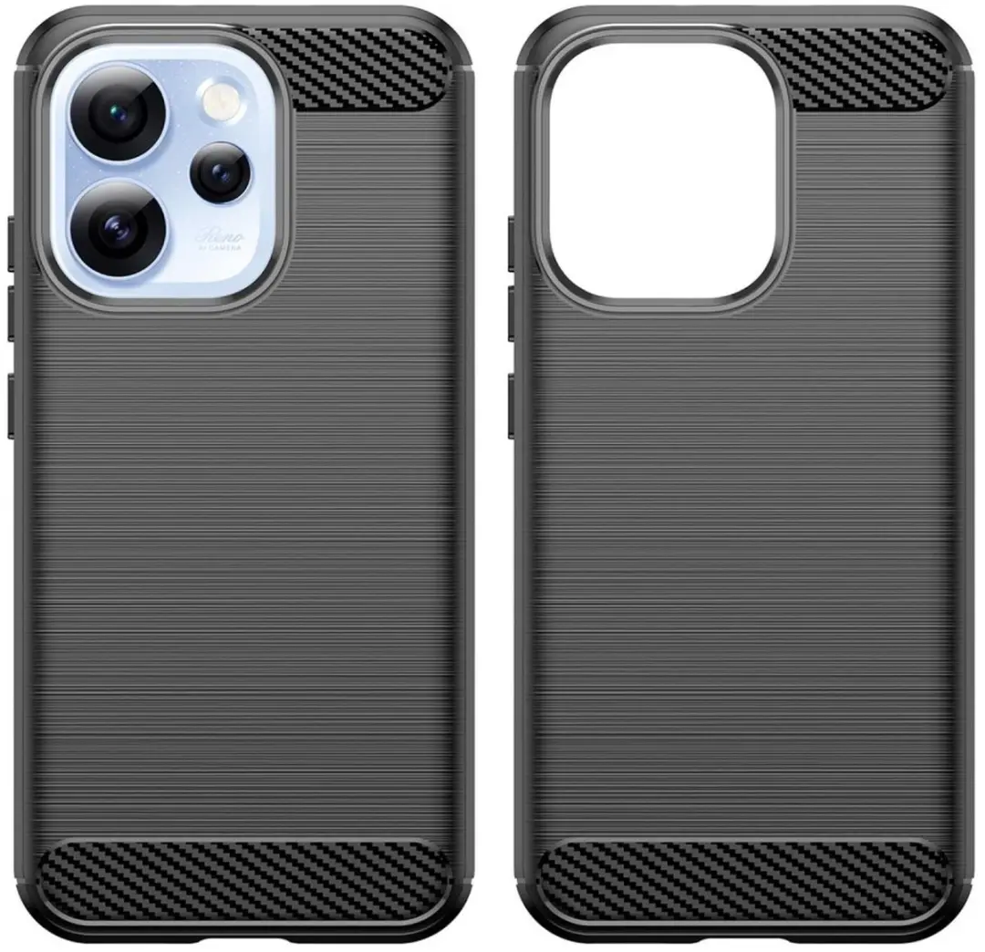 Selected Geborsteld TPU Hoesje Oppo Reno 15 Pro - Zwart - afbeelding 6 van 6