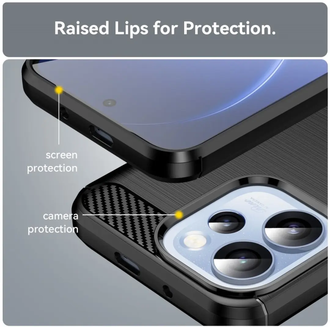Selected Geborsteld TPU Hoesje Oppo Reno 15 Pro - Zwart