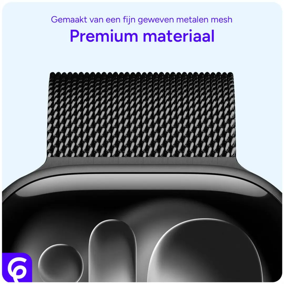 Selected SBG Milanees Horlogebandje Apple Watch - 38-42mm - Zwart