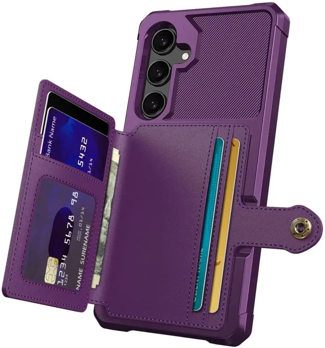 Selected Portemonnee Hoesje Samsung Galaxy S24 FE - 4 Pasjes - Paars