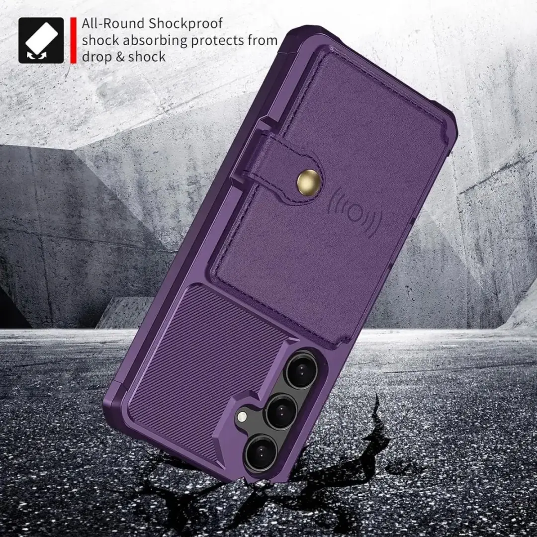 Selected Portemonnee Hoesje Samsung Galaxy S24 FE - 4 Pasjes - Paars