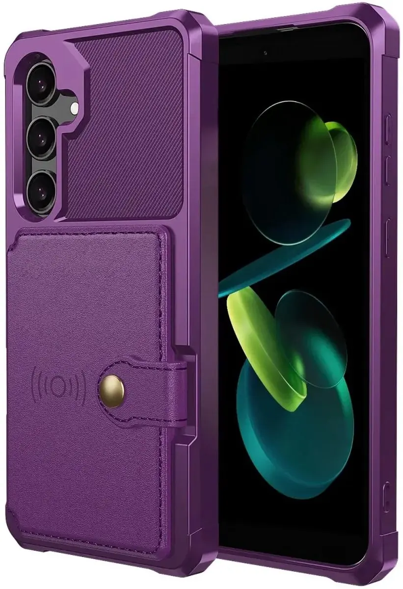 Selected Portemonnee Hoesje Samsung Galaxy S24 FE - 4 Pasjes - Paars