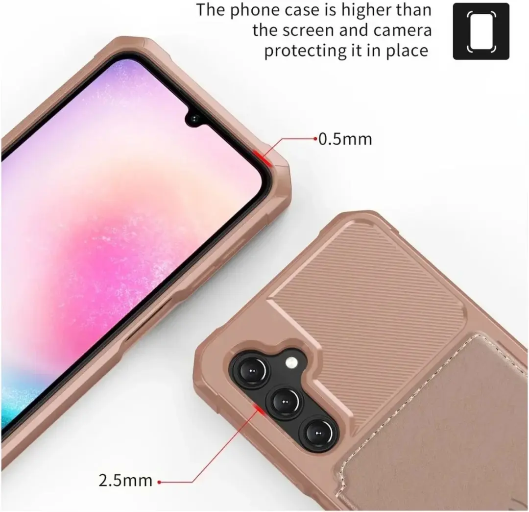 Selected Portemonnee Hoesje Samsung Galaxy A17 - 4 Pasjes - Roze