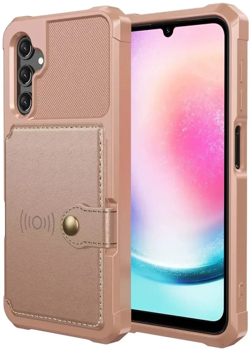 Selected Portemonnee Hoesje Samsung Galaxy A17 - 4 Pasjes - Roze - afbeelding 6 van 6