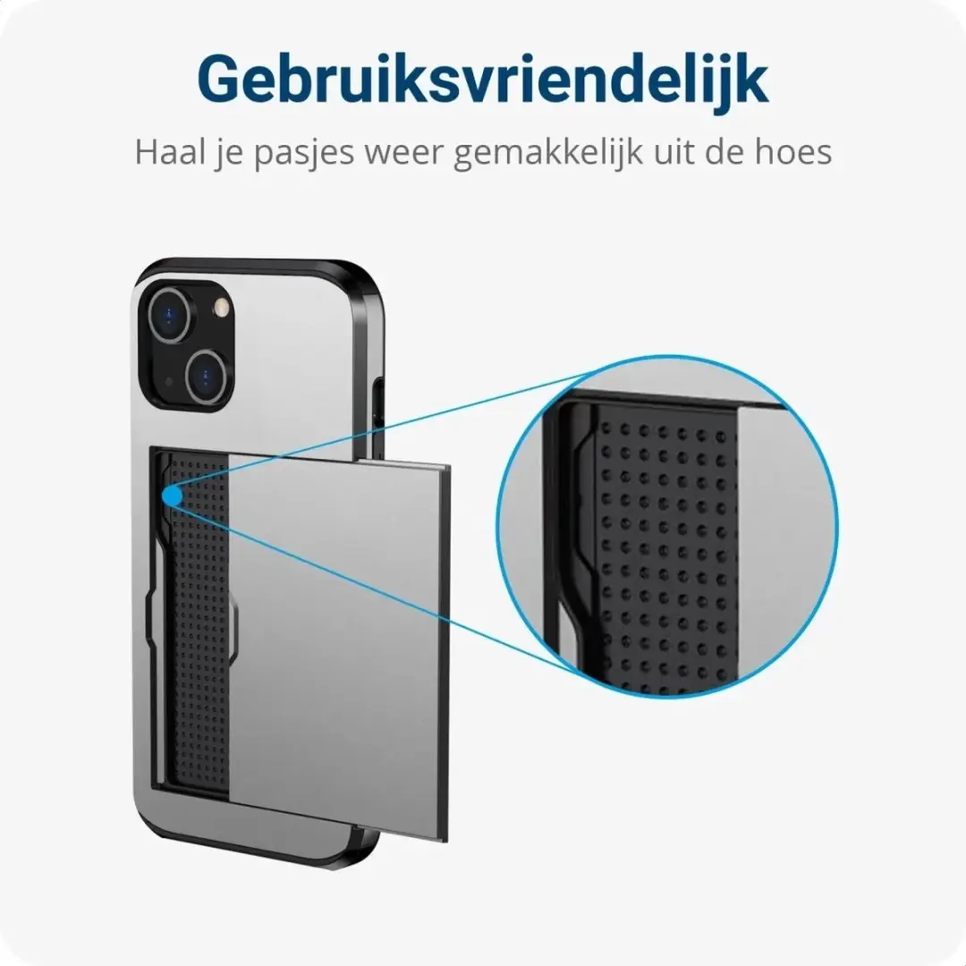 Selected Hoesje Samsung Galaxy S23 FE - Kaarthouder 2 Pasjes Grijs
