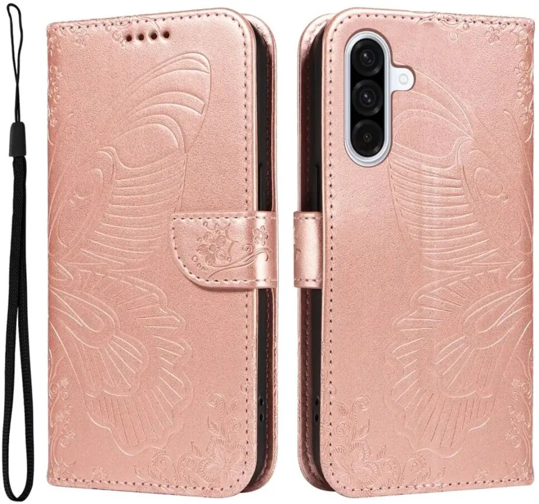 Selected Hoesje Samsung Galaxy A56 Wallet Vlinder Kunstleer