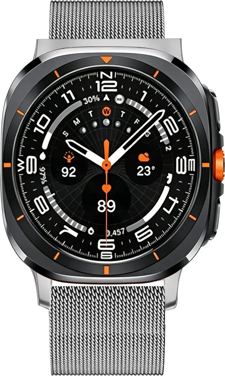 Selected SBG Milanees Horlogebandje Samsung Galaxy Watch Ultra - Zilver
