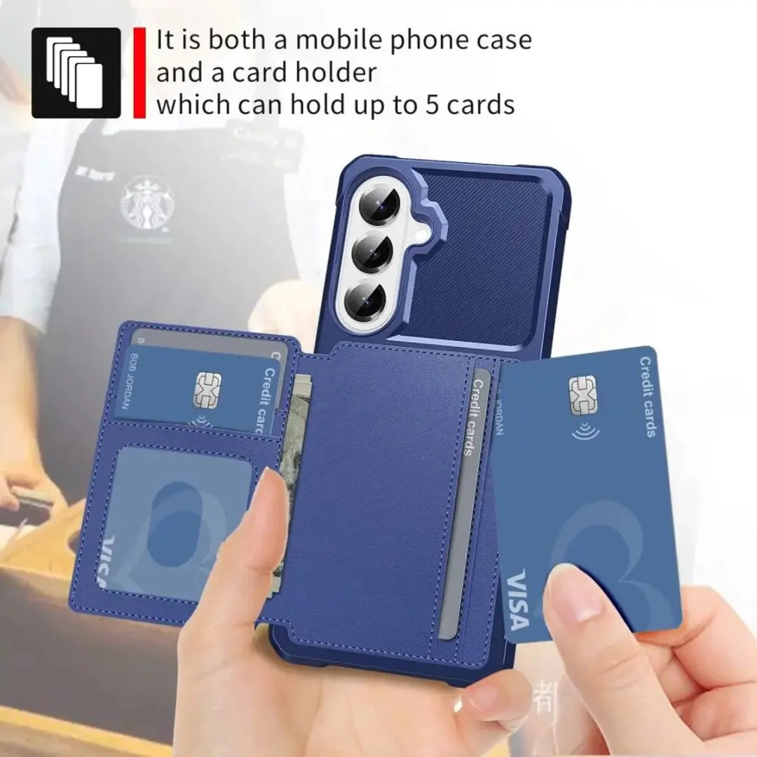 Selected Portemonnee Hoesje Samsung Galaxy A57 - 4 Pasjes - Blauw - afbeelding 6 van 6
