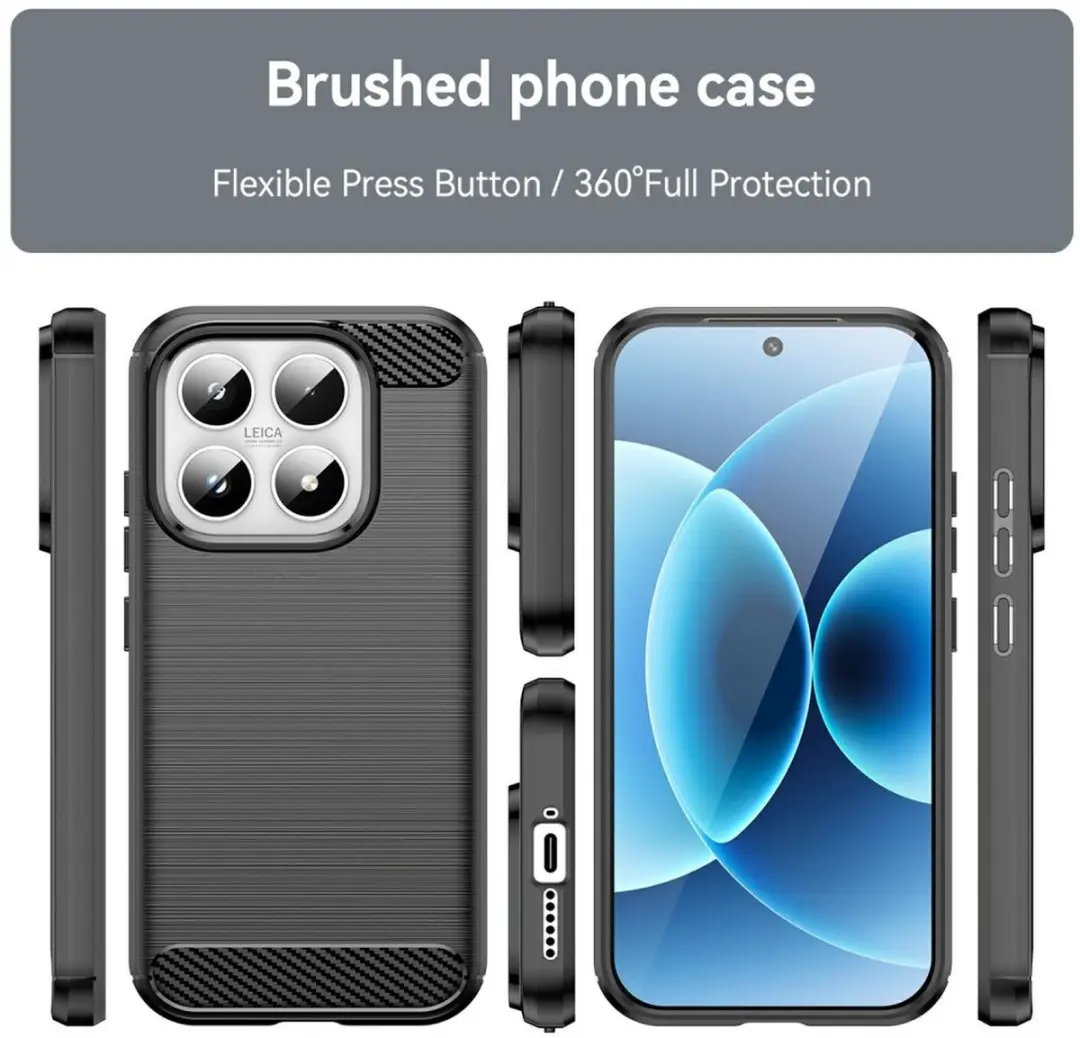 Selected by GSMpunt Xiaomi 17 Hoesje - Geborsteld TPU - Zwart - afbeelding 6 van 6