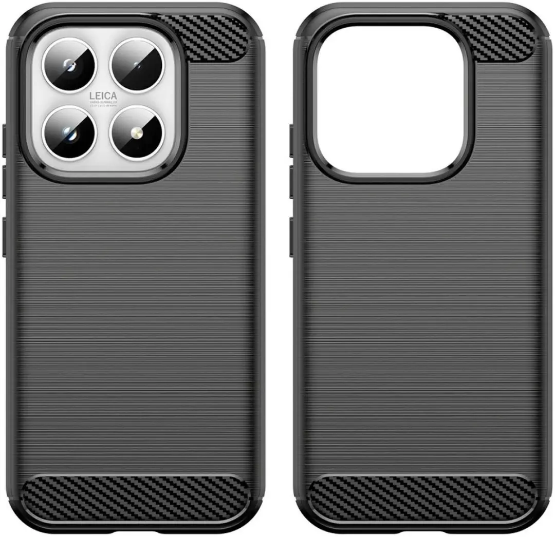 Selected by GSMpunt Xiaomi 17 Hoesje - Geborsteld TPU - Zwart