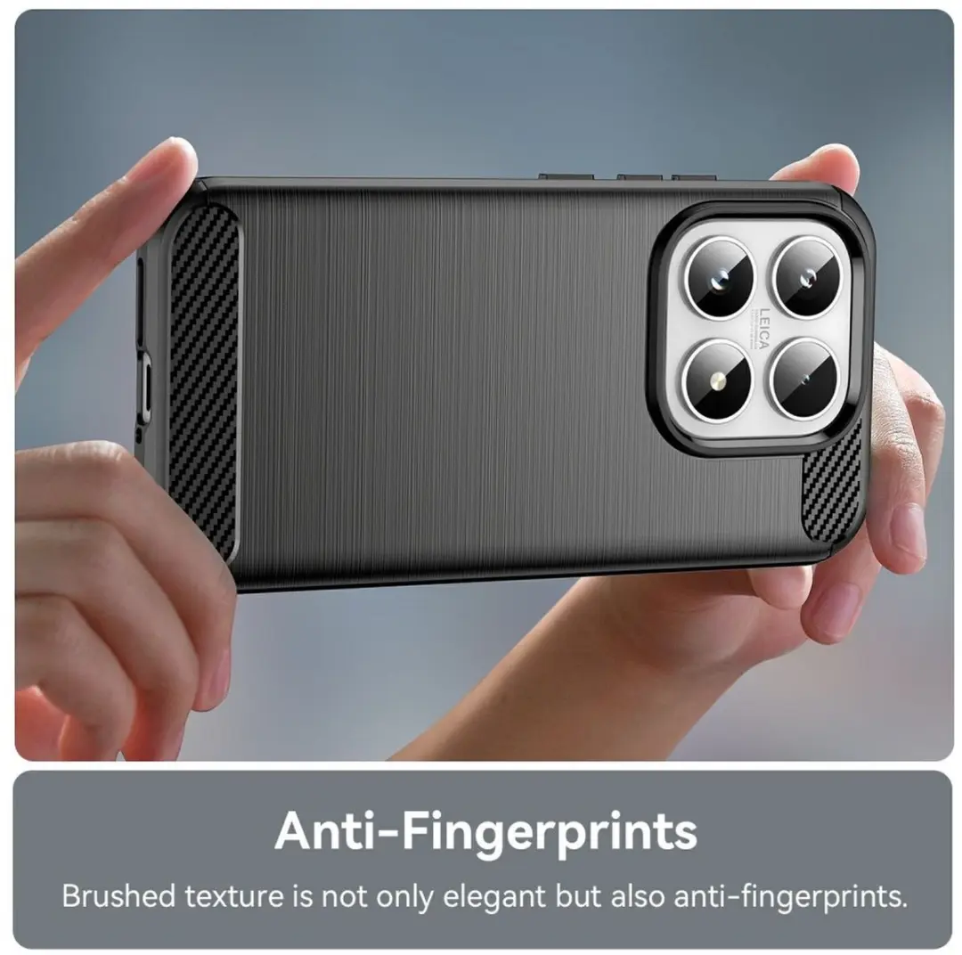 Selected by GSMpunt Xiaomi 17 Hoesje - Geborsteld TPU - Zwart
