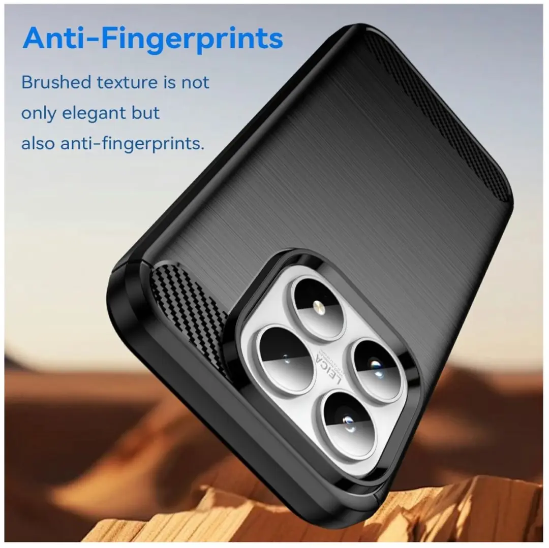 Selected by GSMpunt Xiaomi 17 Hoesje - Geborsteld TPU - Zwart