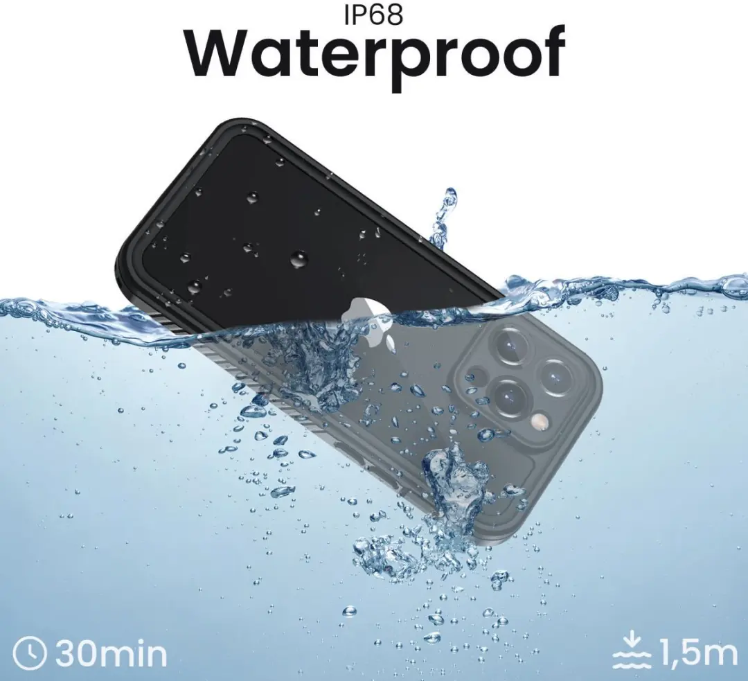Selected SBG Outdoor Case iPhone 14 Pro Max - Waterdicht Transparant Zwart