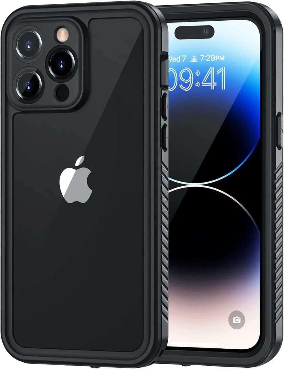 Selected SBG Outdoor Case iPhone 14 Pro Max - Waterdicht Transparant Zwart