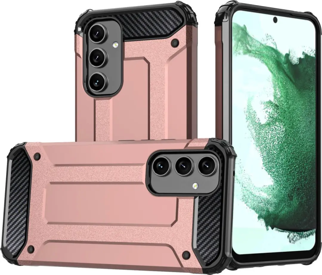 Selected Hoesje Samsung Galaxy A54 Shock Proof Hybride Roze Goud
